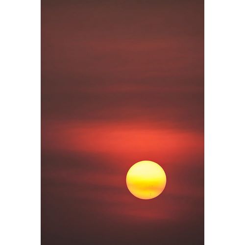 Thailand-Bangkok Sunset in a hazy sky